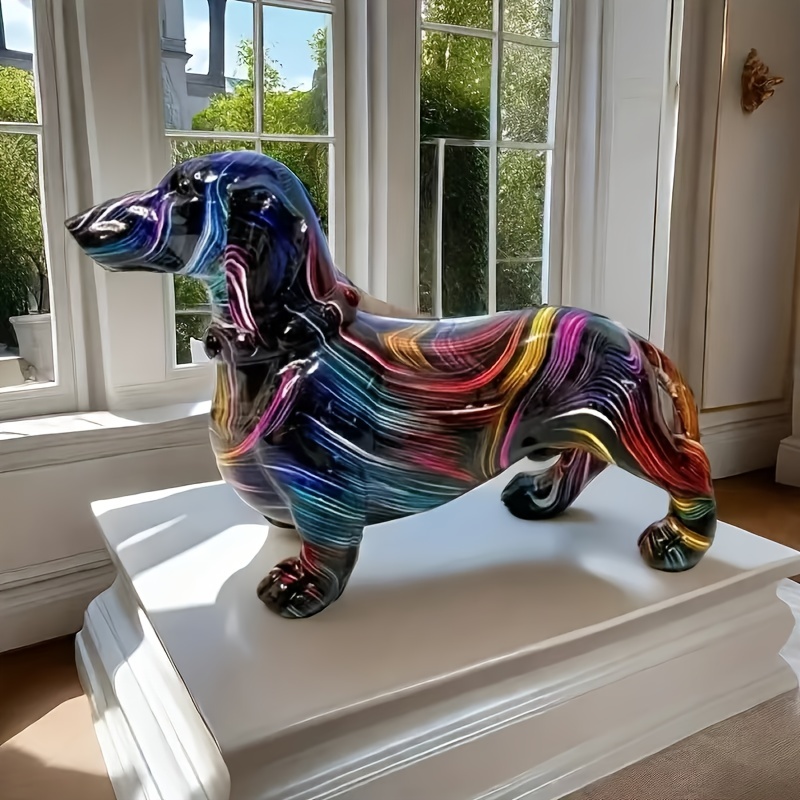 Colorful Dachshund Figurine
