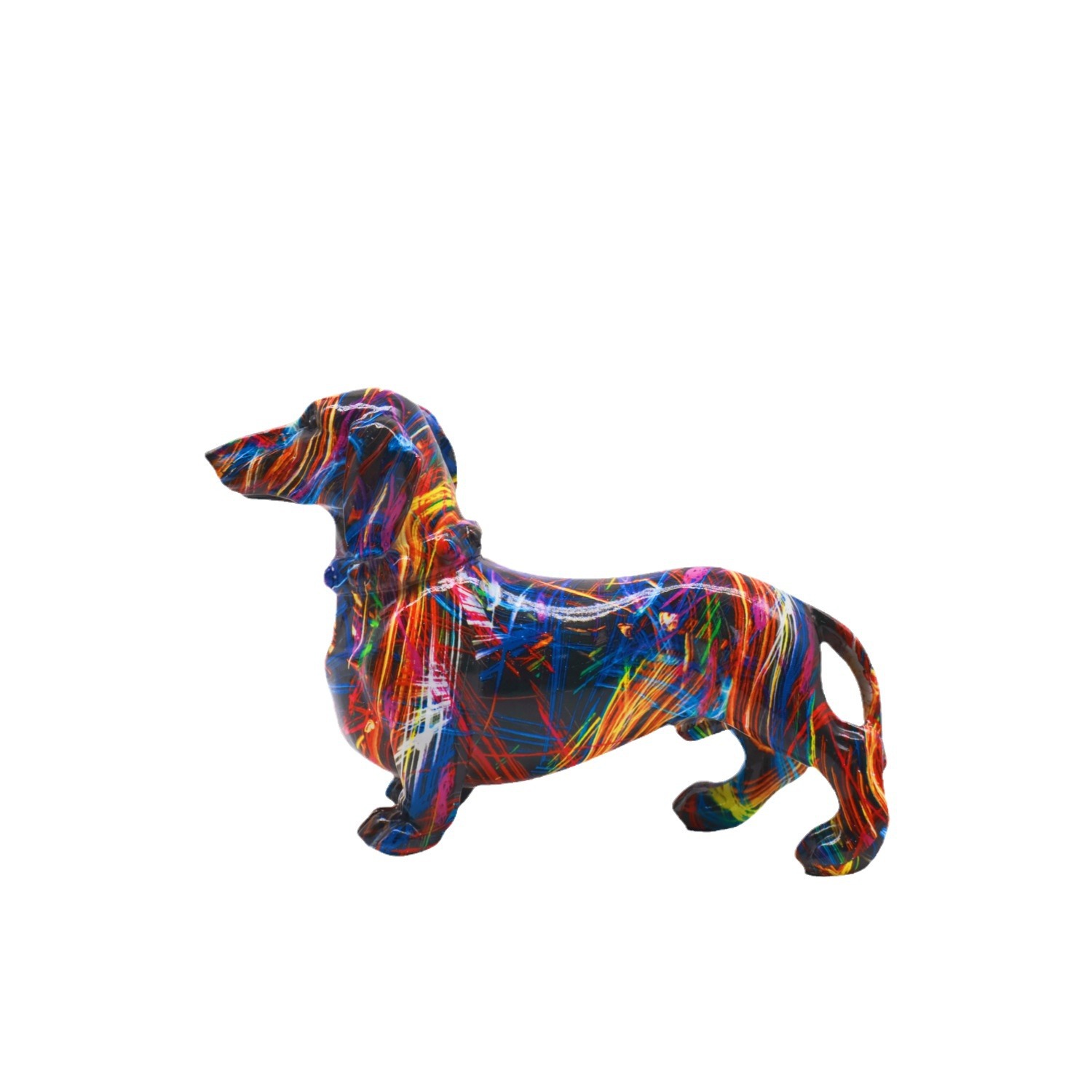 Colorful Dachshund Figurine