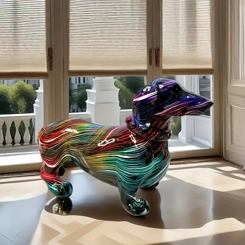Colorful Dachshund Figurine
