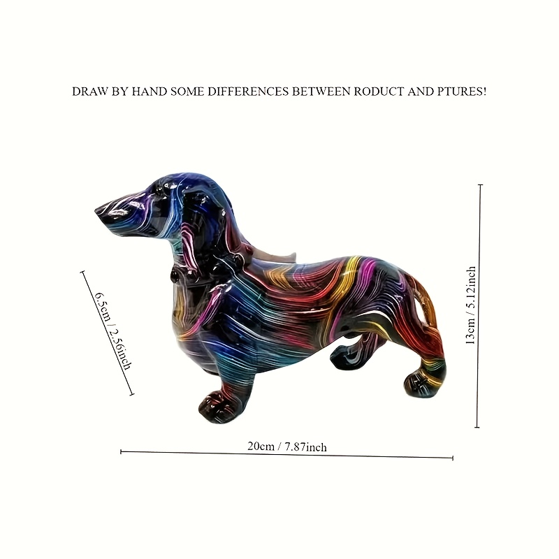 Colorful Dachshund Figurine