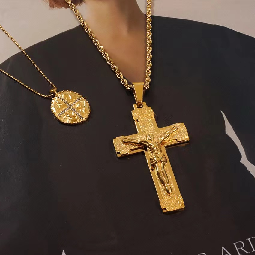 Elegant Handcrafted Rosary with Ornate Golden Crosses
