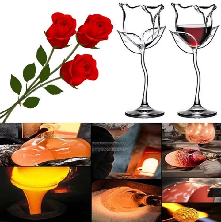 🌹ROSE WINE GLASS (HANDMADE)-Buy 3 Free Shipping