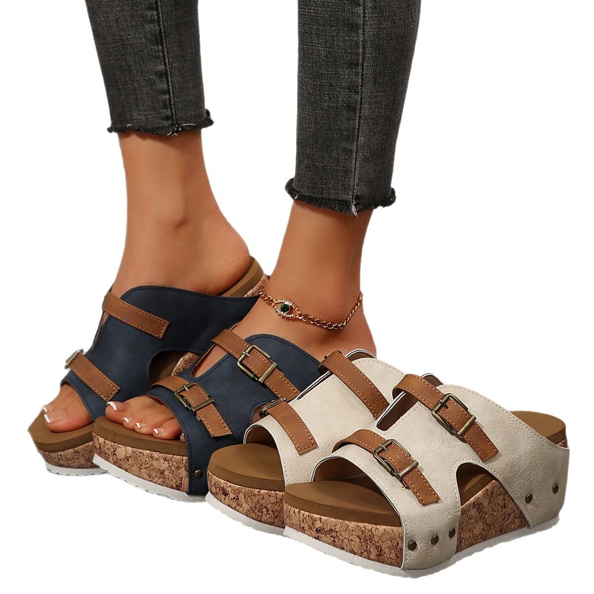 Slip On Wedge Sandals for Women