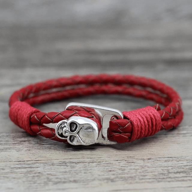 Blackriss™Skull Leather Bracelet-Blackriss