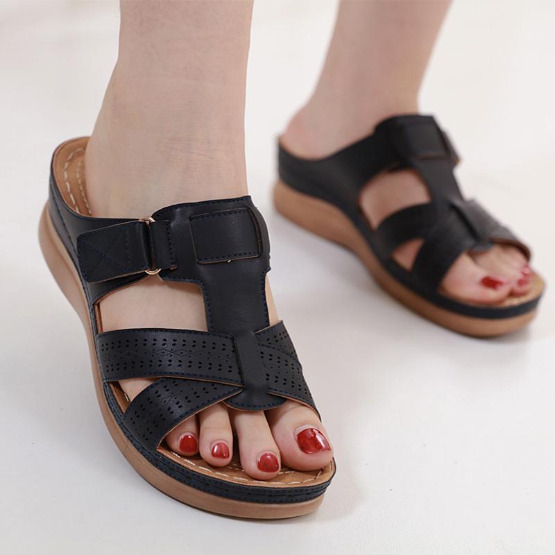 Women's Hook Loop Wedges Sandals