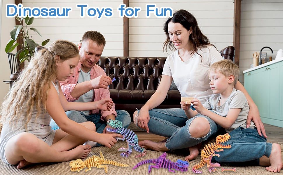 3D Printed Dinosaur Flexible Articulated Joints