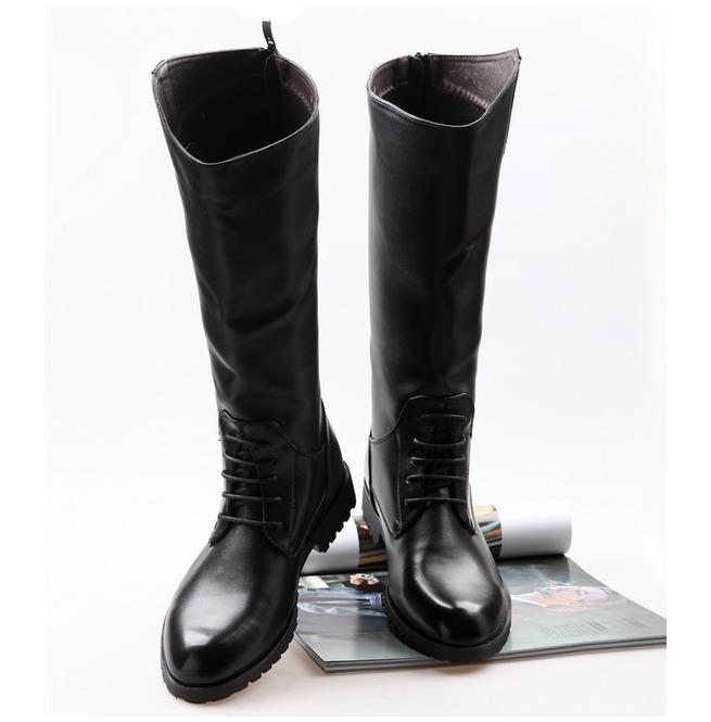 BLACKRISS™Men's Self Tie Back Zip Riding Boots-Blackriss