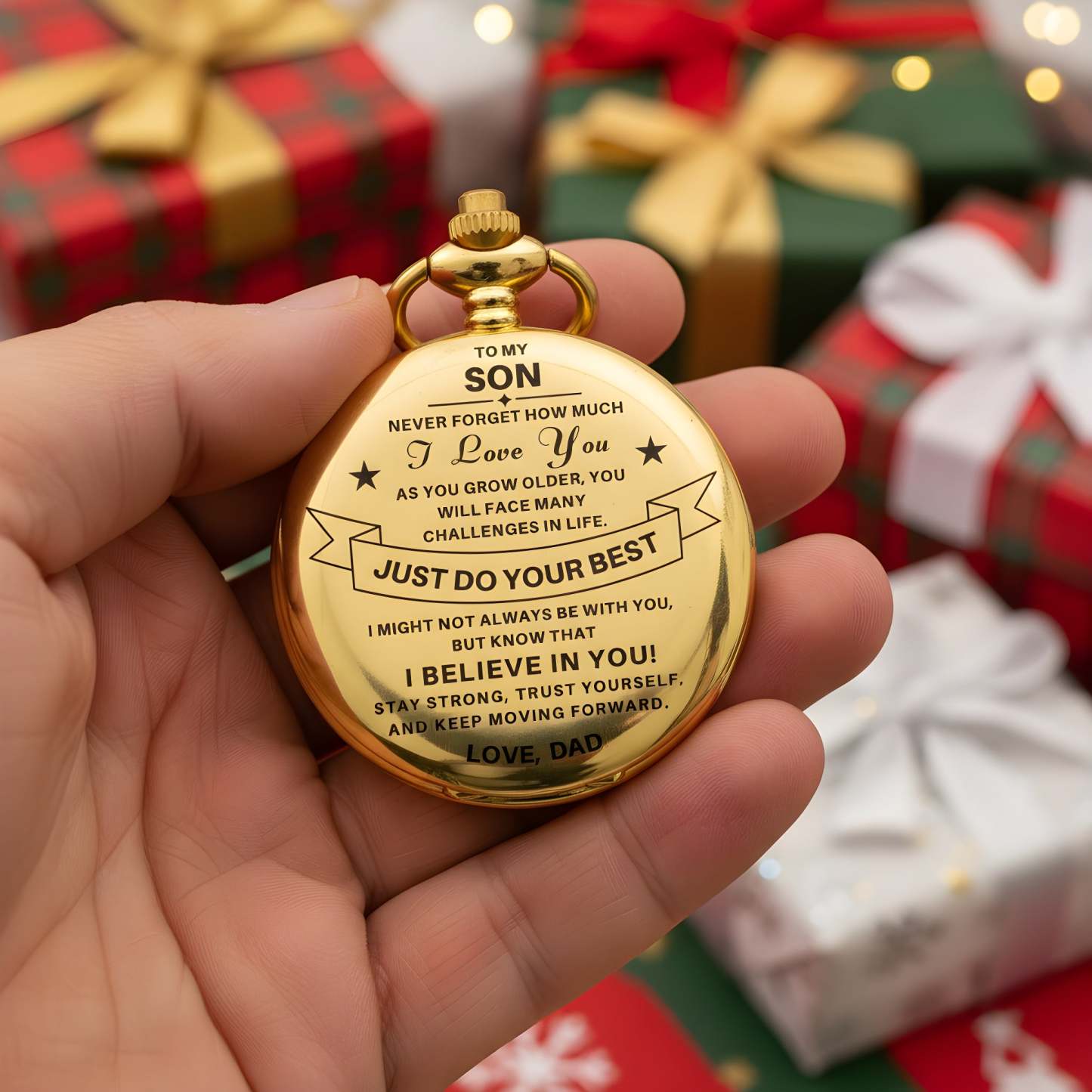 To My Son / From Dad - Luxury Vintage Pocket Watch Gift SS#31