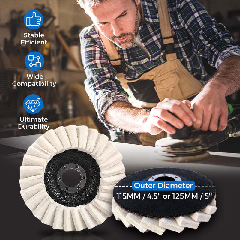 🎁For a limited time, Buy 1 Get 1 Free Shipping - ✨Wool Felt Flap Polishing Disc