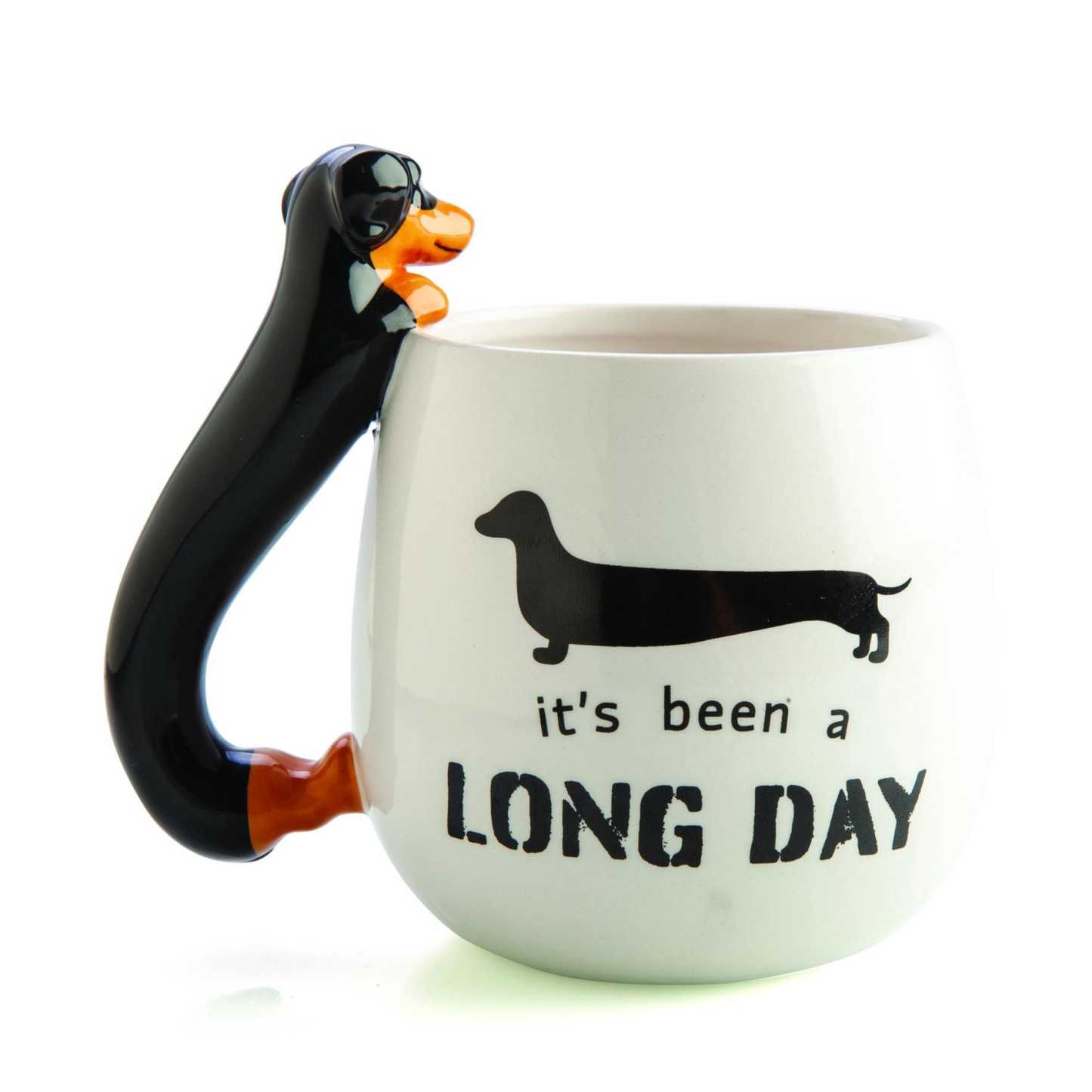 Dachshund Mug Ceramic Funny Dog Lover Gift 3D Sausage Dog Coffee Cup