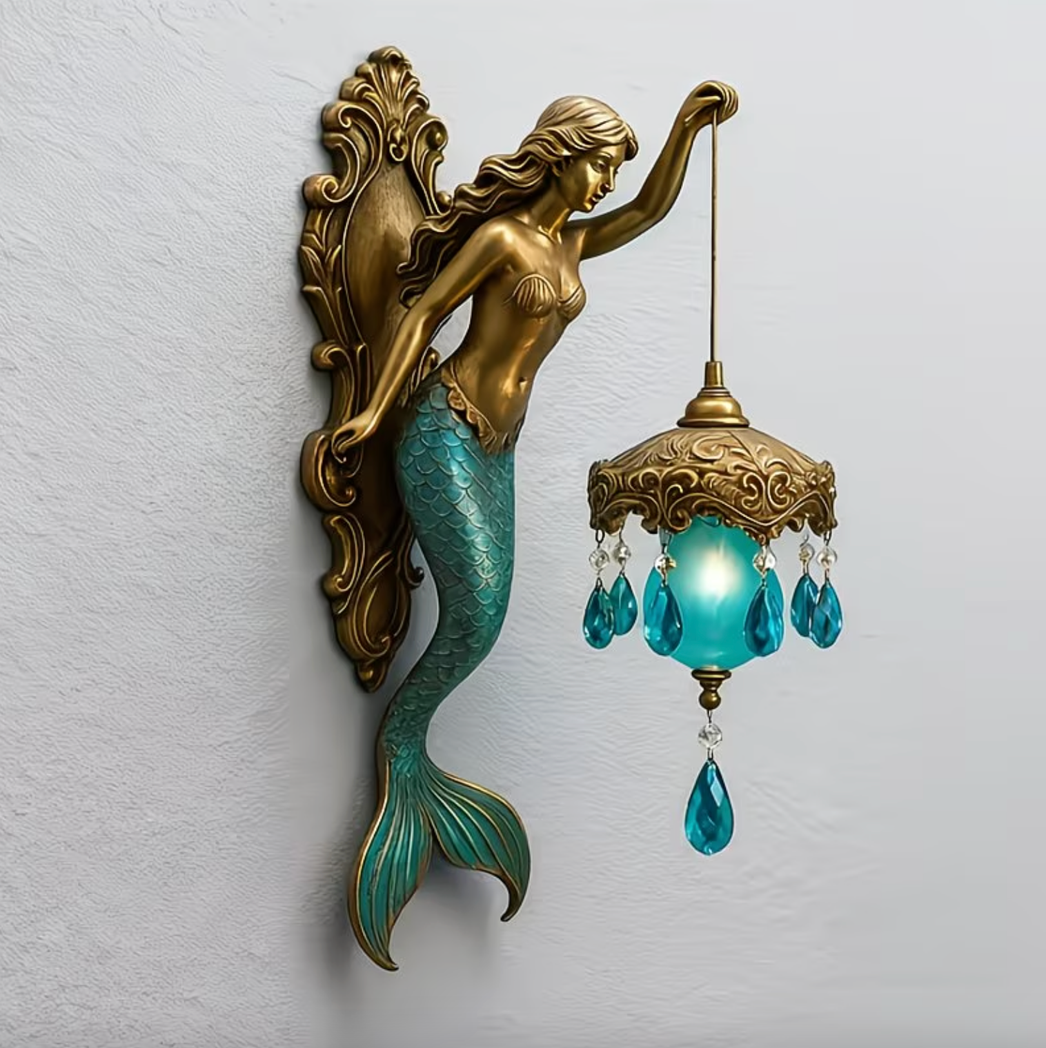 Vintage Mermaid Glow Wall Lamp