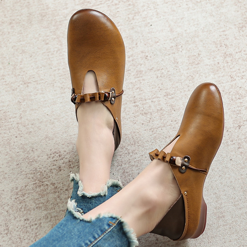 Women's Handmade Soft-soled Comfortable Retro Leather Flats