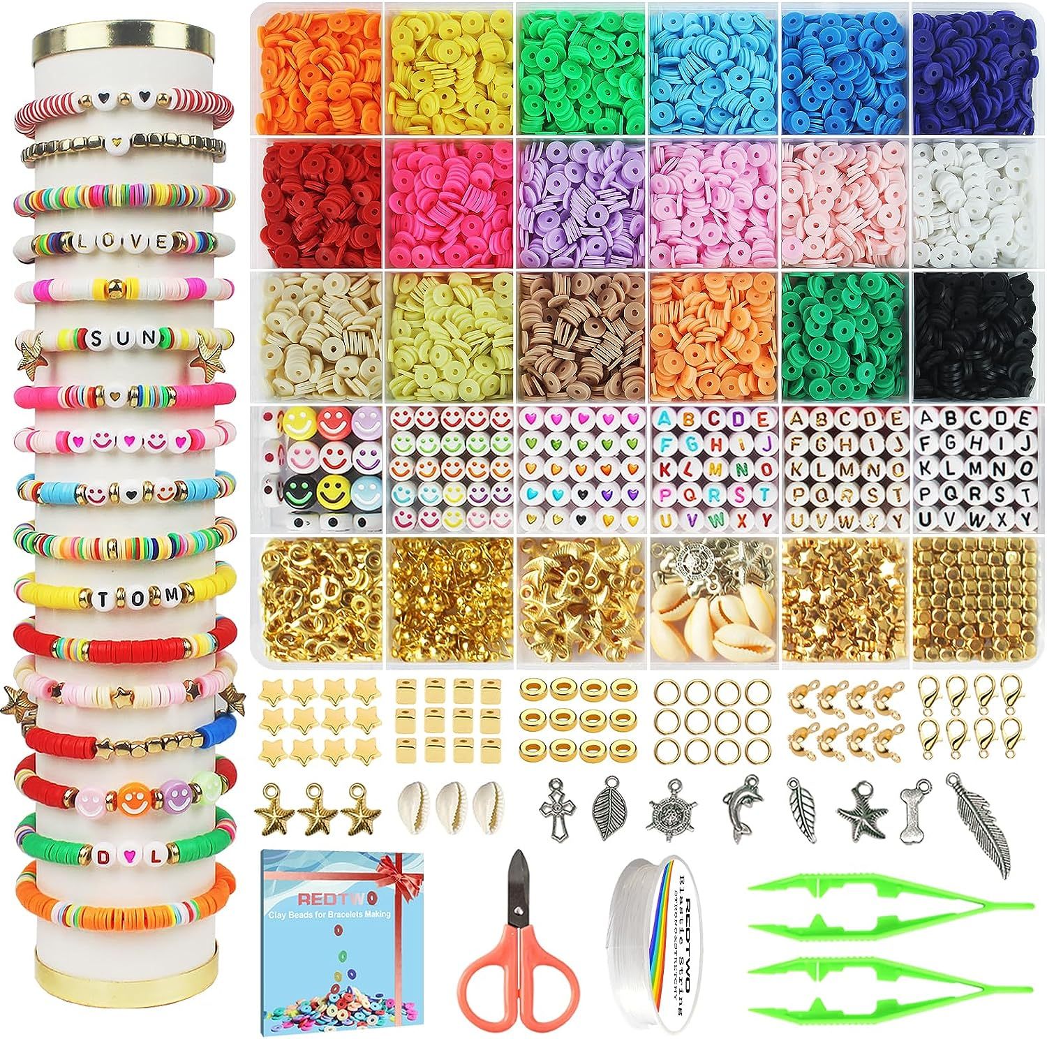 Early Christmas Sale- 49% OFF - Clay Beads Bracelet Making Kit