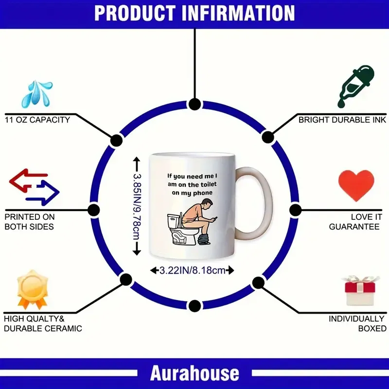 If You Need Me I Will Be On My Phone On The Toilet Coffee Mug