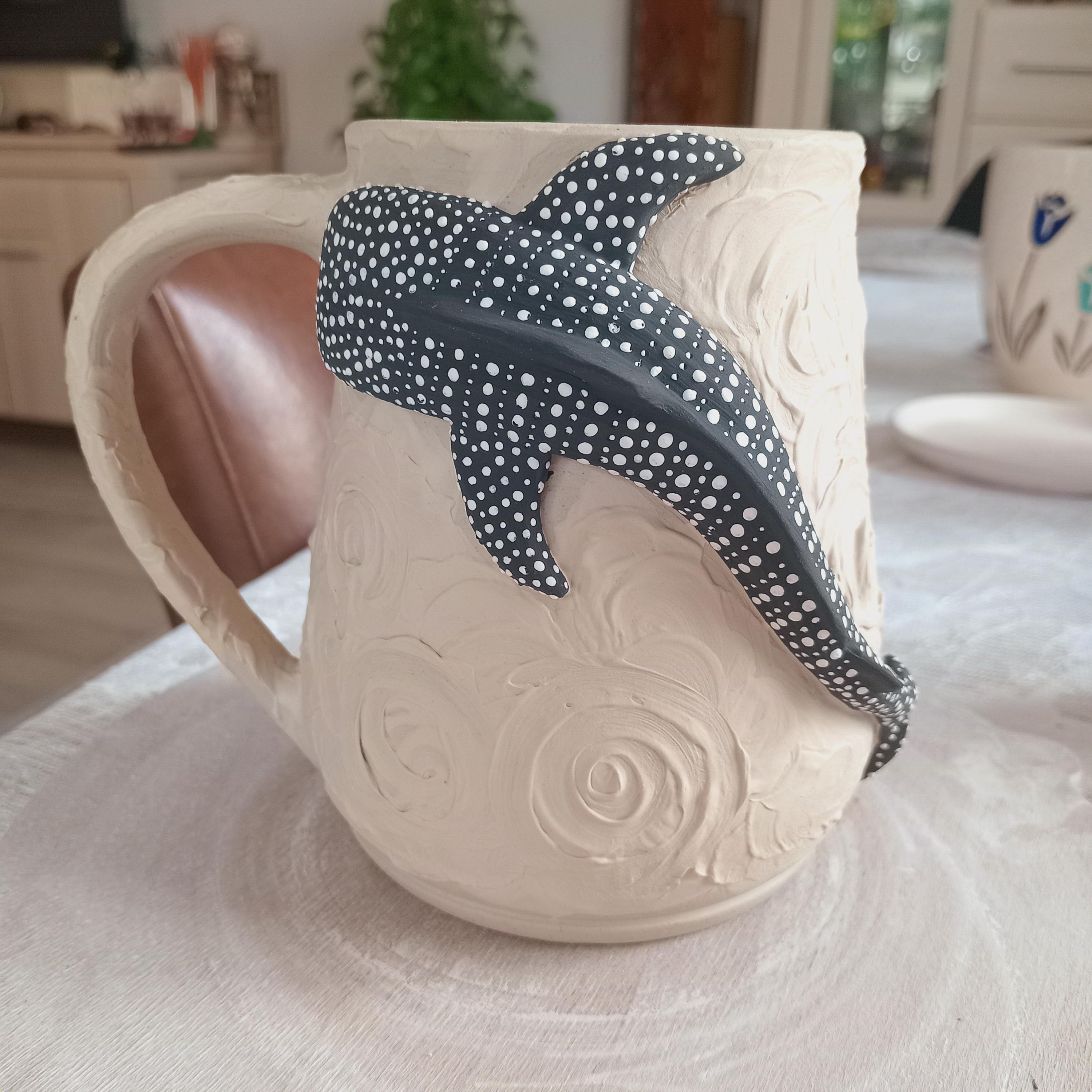 Hand-Sculpted Whale Shark Mug