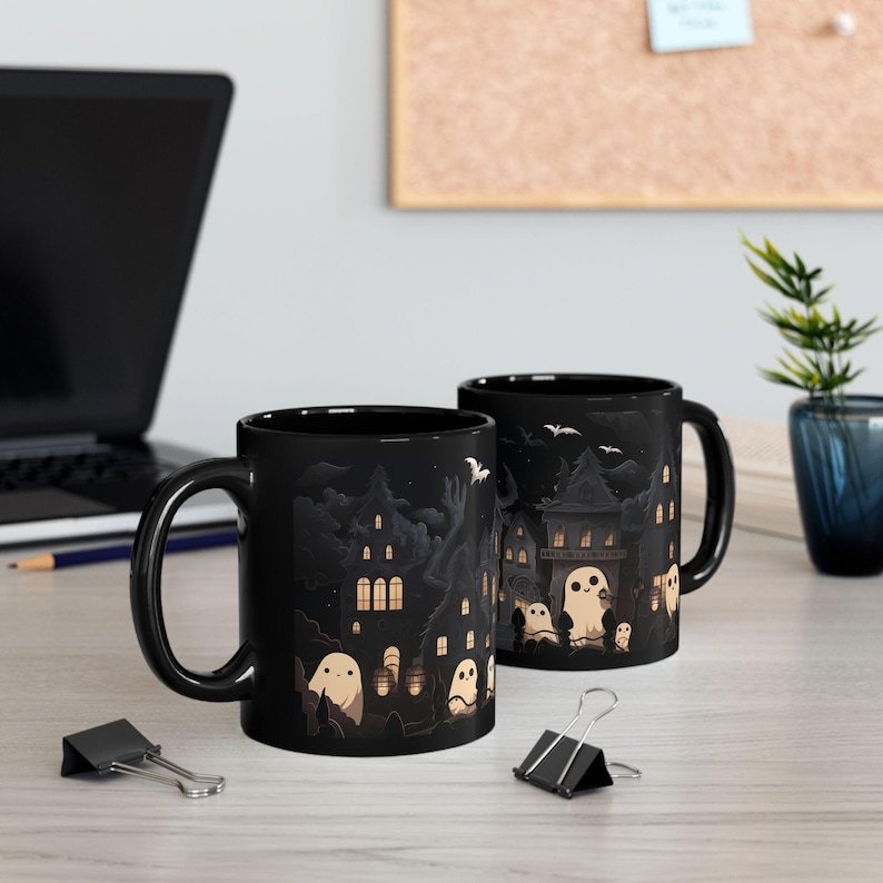 Kawaii Goth Ghosts Coffee Mug