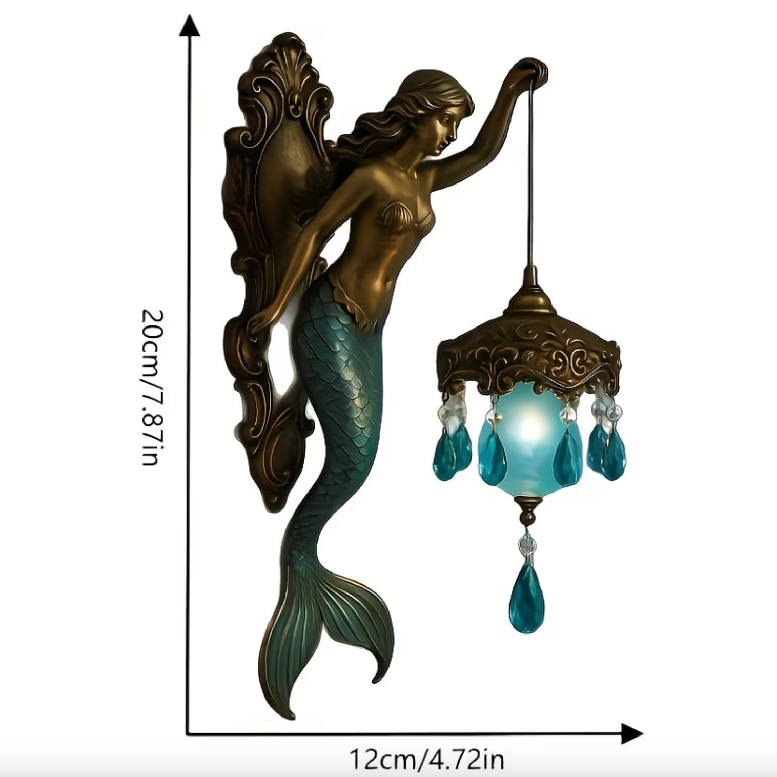Vintage Mermaid Glow Wall Lamp