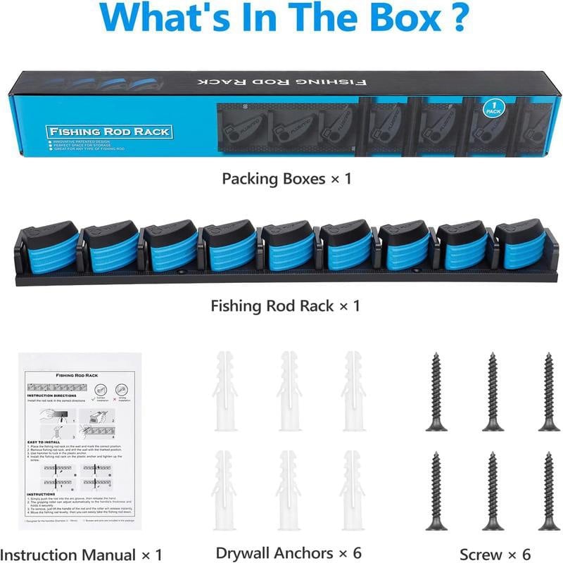 ✨LAST DAY ONLY 49% OFF🔥Wall Mounted Fishing Rod Rack - Buy 1