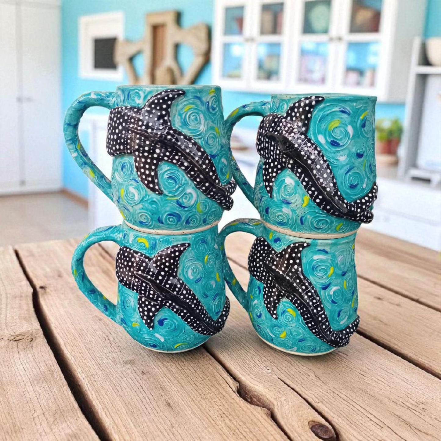 Hand-Sculpted Whale Shark Mug