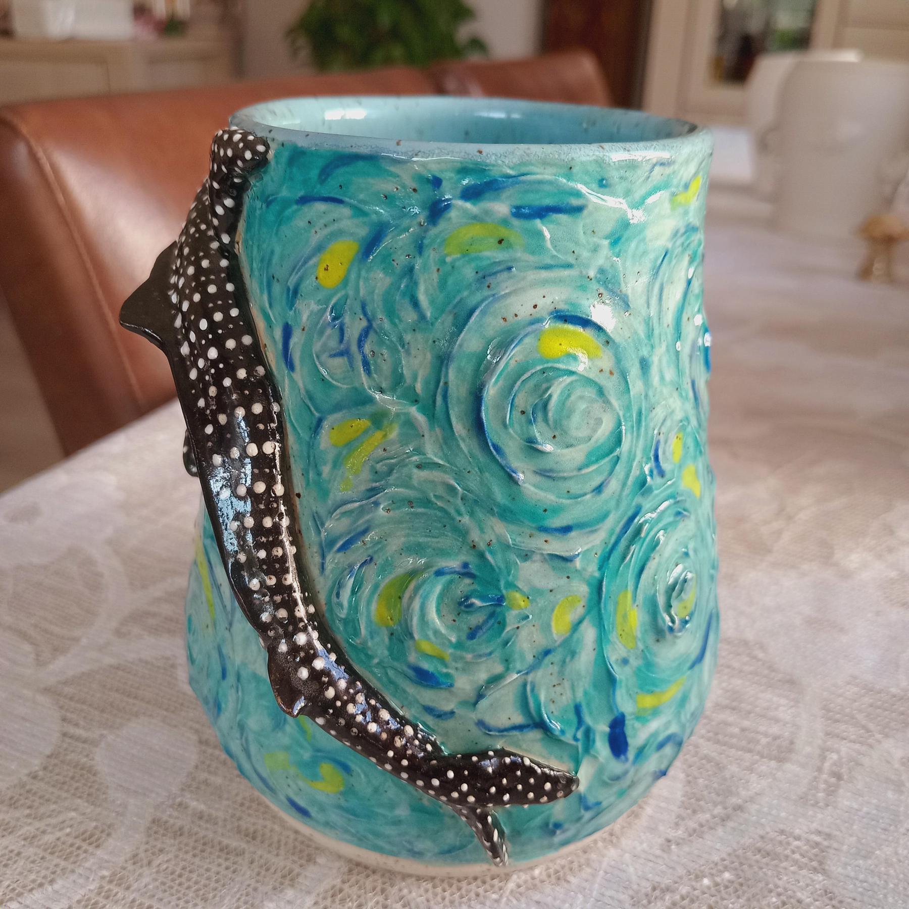 Hand-Sculpted Whale Shark Mug