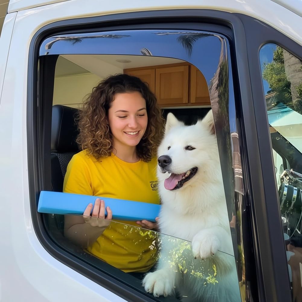Car Window Chin Rest for Dogs Universal Pet - Blue
