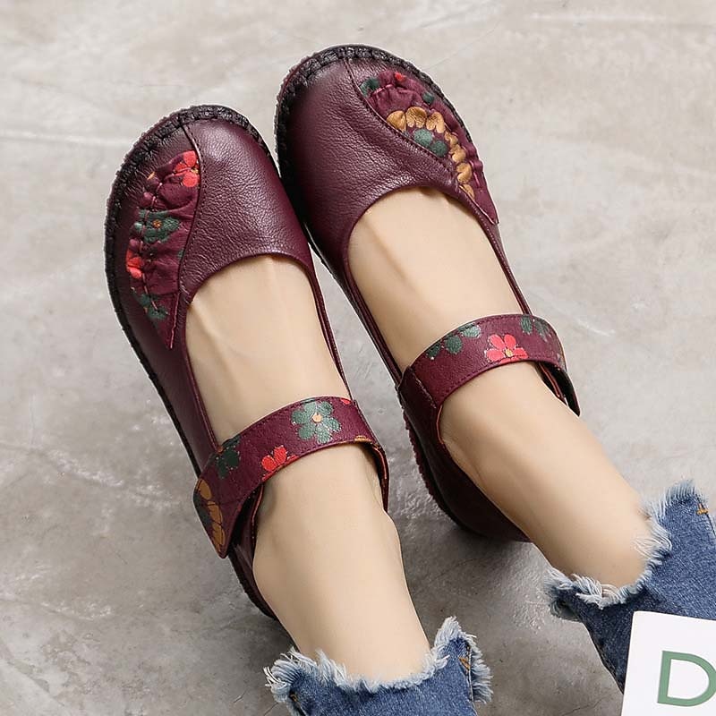 Women's Flats Plus Size Handmade Shoes Comfort Shoes Daily Walking Flo