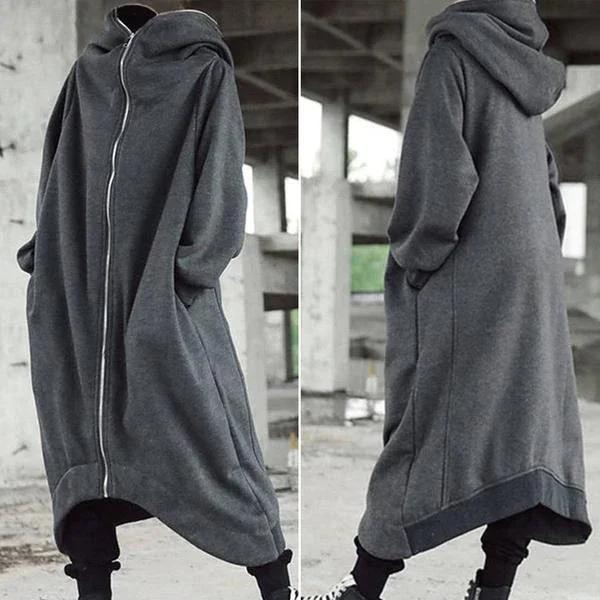 BLACKRISS™ Unisex Long Sleeve Hooded Nazgul Long Coat-Blackriss