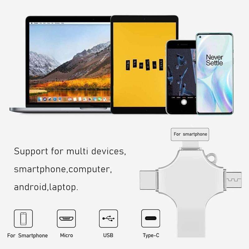 USB Flash Drive, 4-in-1 OTG Memory Stick