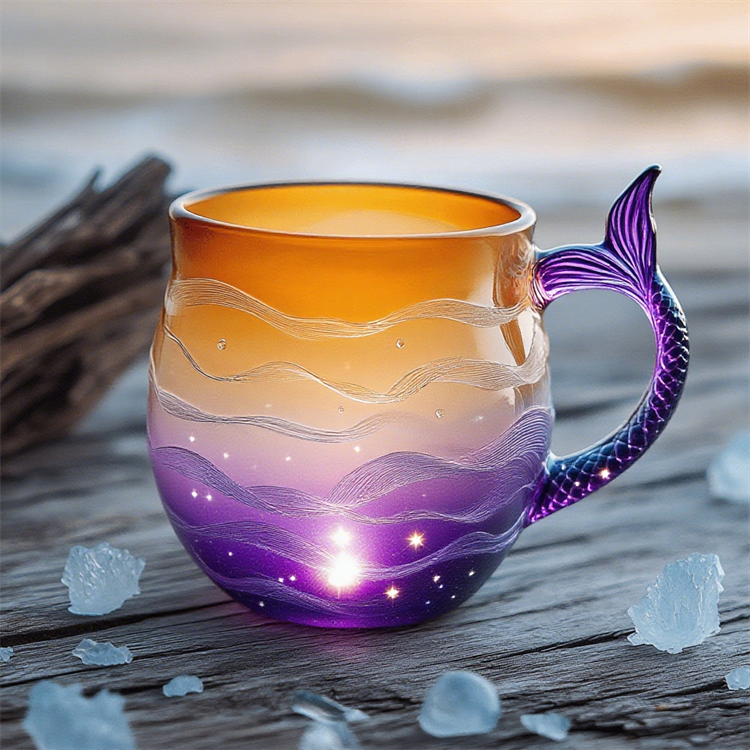 Mermaid Tail Ocean Glass