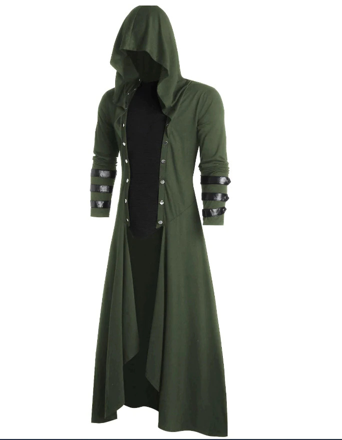BLACKRISS™Mens Gothic Long Cloak Coat-Blackriss