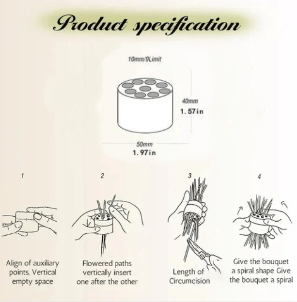 💕49% OFF🎁Spiral Ikebana Stem Holder💐