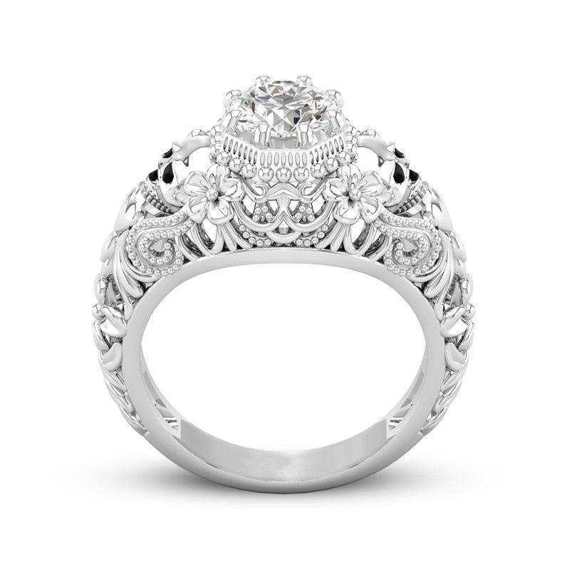 Blackriss™Floral Skull Ring-Blackriss