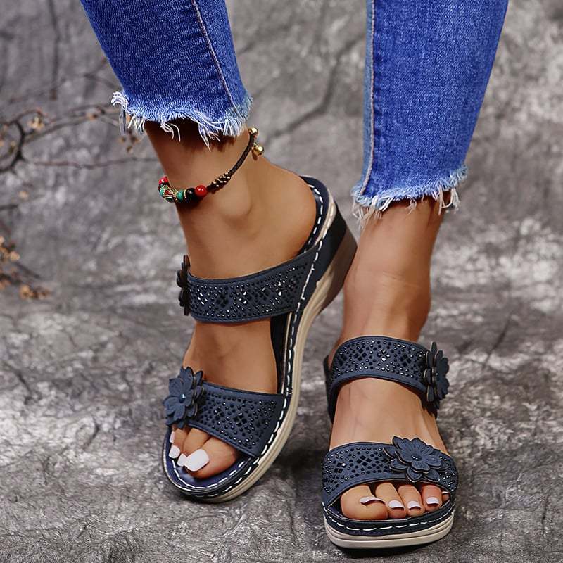 Women's Vintage Floral Wedge Orthopetic Sandals