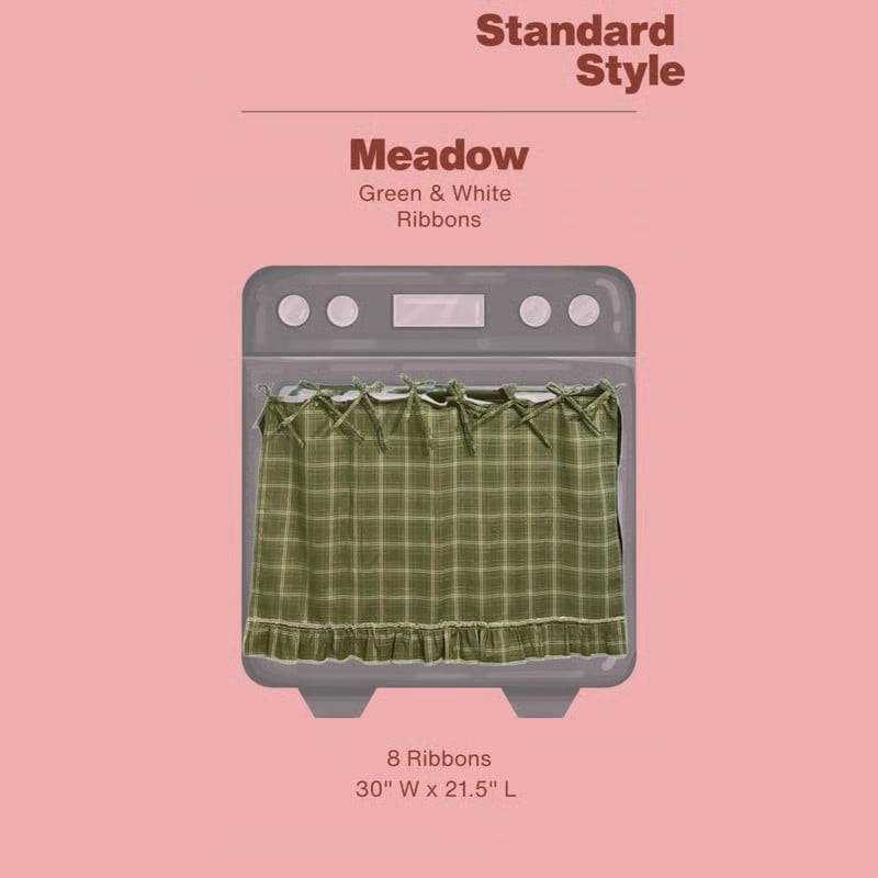 🧺 Handmade Oven Skirts | Farmhouse Kitchen Décor🔒 Heat-Resistant | 🎀 Effortless Install | ✨ Hide Clutter & Elevate Style