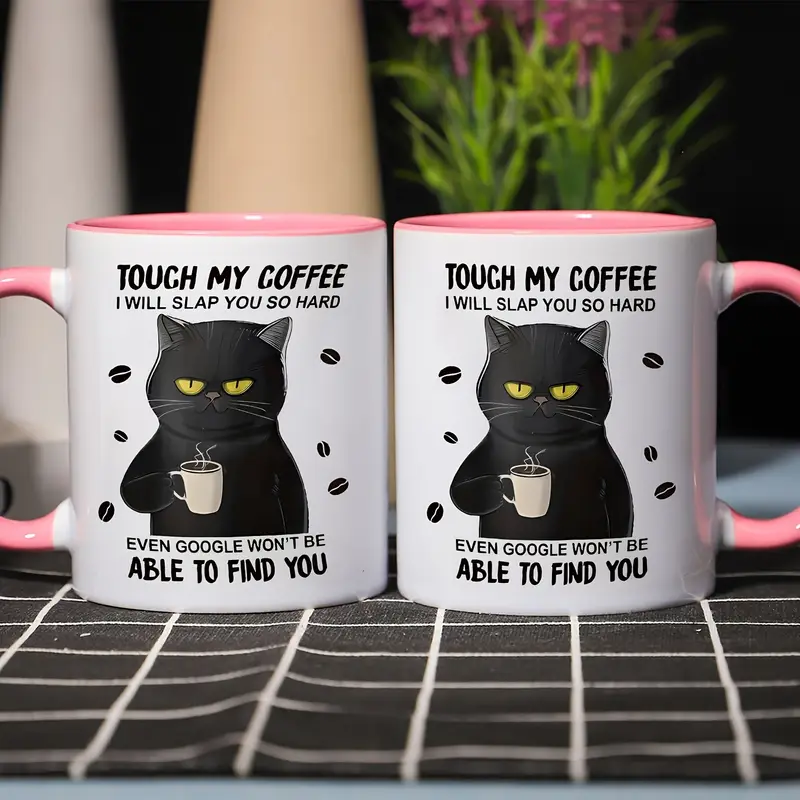 1pc touch   mug i will slap you so hard mug cat drink coffee mug gift for friend sister cat     birthday gift party gift holiday gift christmas gift details 4