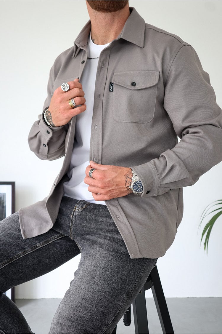 Button Down Shirt Jacket (Buy 3 Free Shipping)