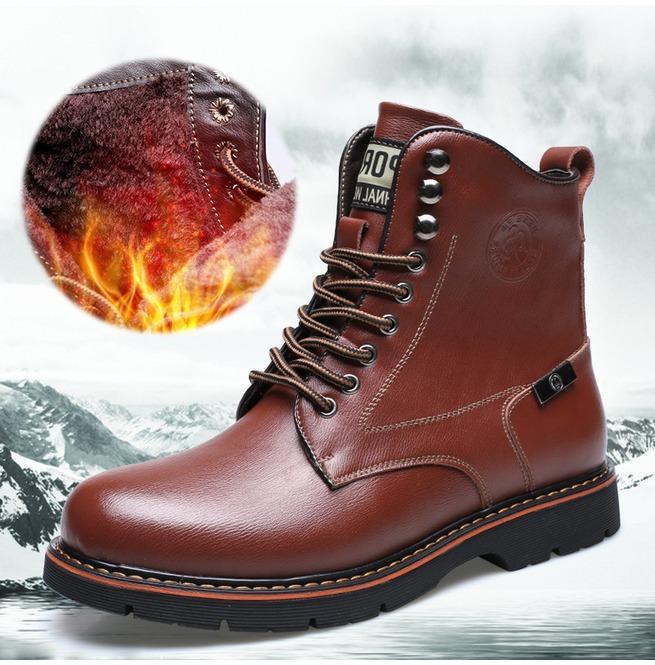 BLACKRISS™Men's Cotton Inside Lace Up Ankle Boot Martin Boots-Blackriss