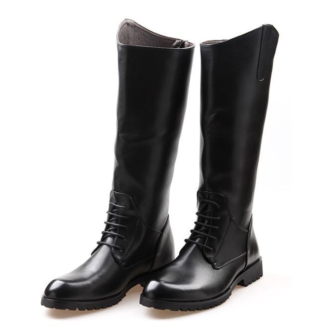 BLACKRISS™Men's Self Tie Back Zip Riding Boots-Blackriss