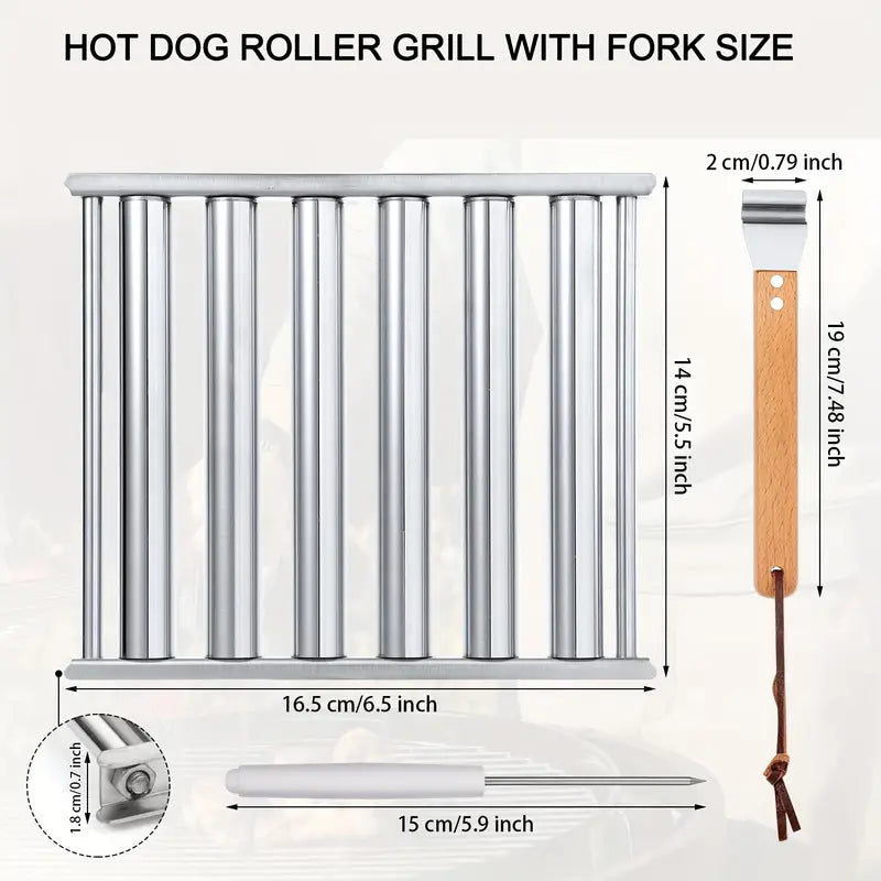 Hotdog Roller Stainless Steel Sausage Roll Rack Hotdog Roller Stainless Steel Sausage Roll Rack