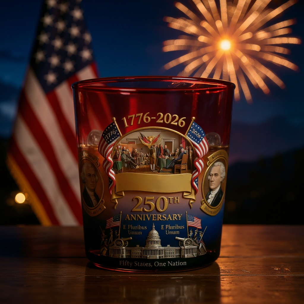 🆕New Arrival 🥃America 250th Anniversary “We The People” Heritage Whiskey Glass (1776–2026)