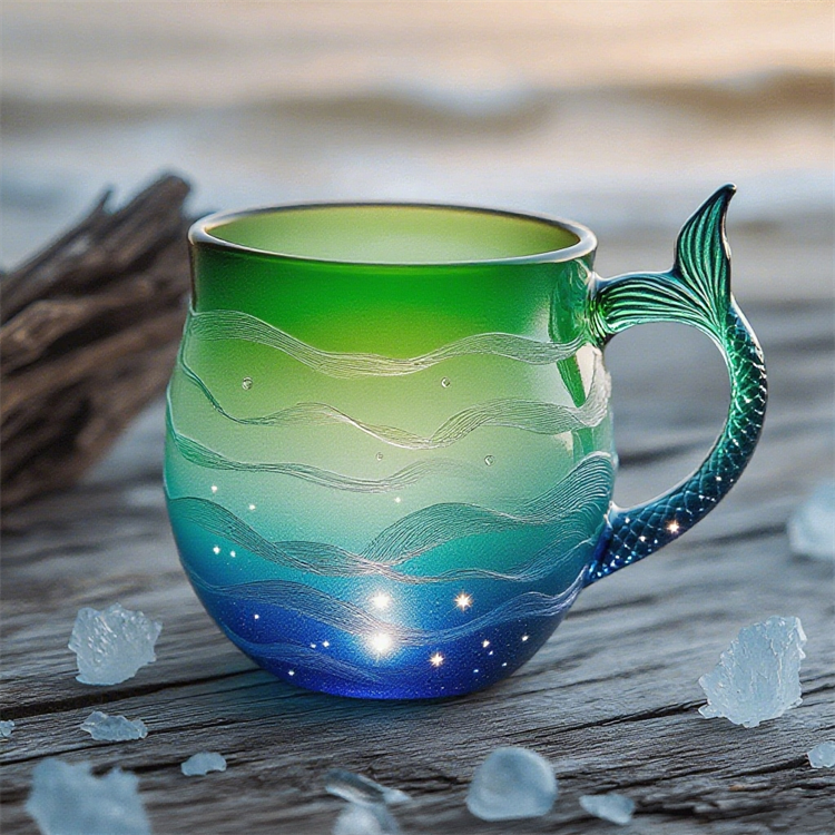 Mermaid Tail Ocean Glass