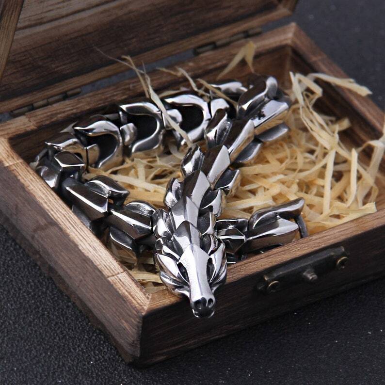 BLACKRISS™Dragon Sterling Silver Bracelet--Gift For Him-Blackriss