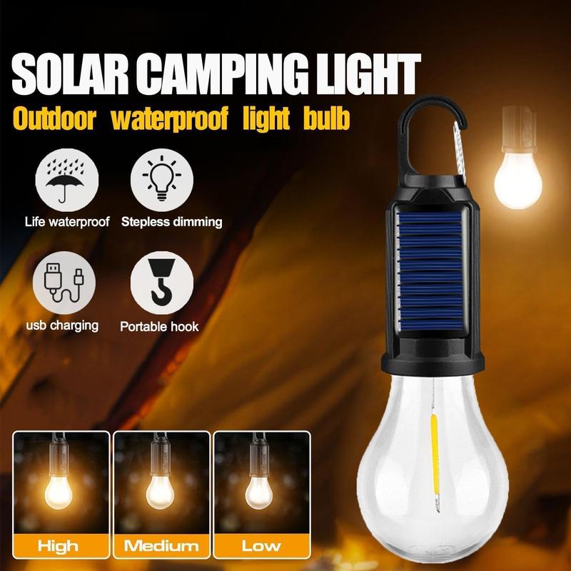 🔥Solar Rechargeable Hooked Camping Light