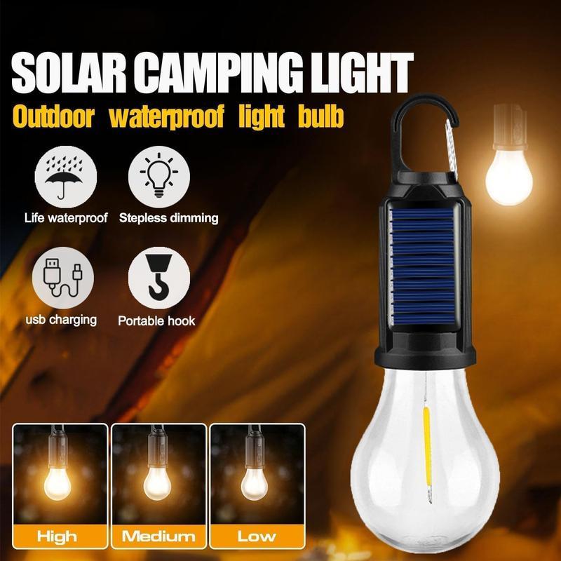🔥Solar Rechargeable Hooked Camping Light