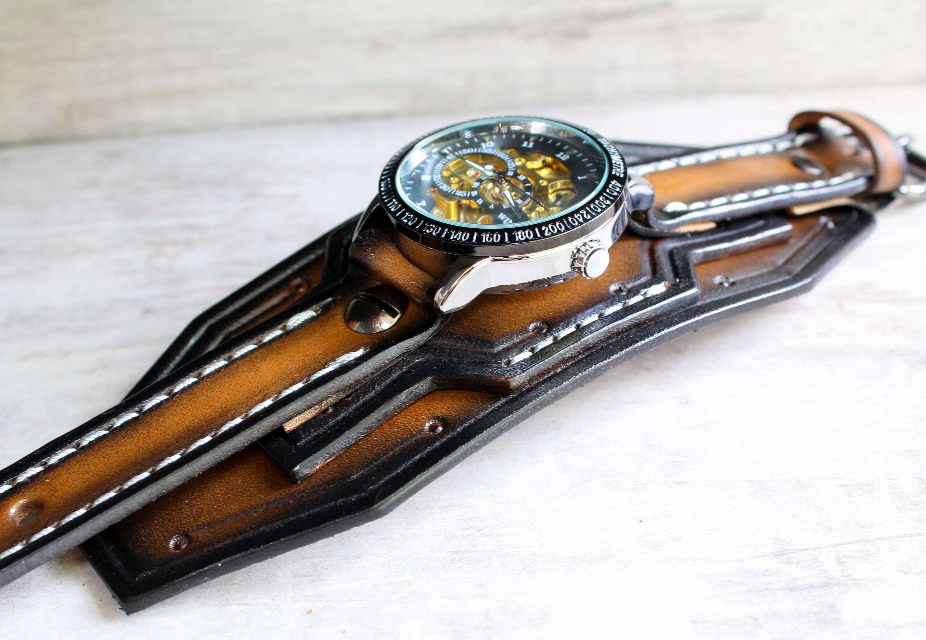 BLACKRISS™Men's Steampunk Waterproof Wrist Watch-Blackriss
