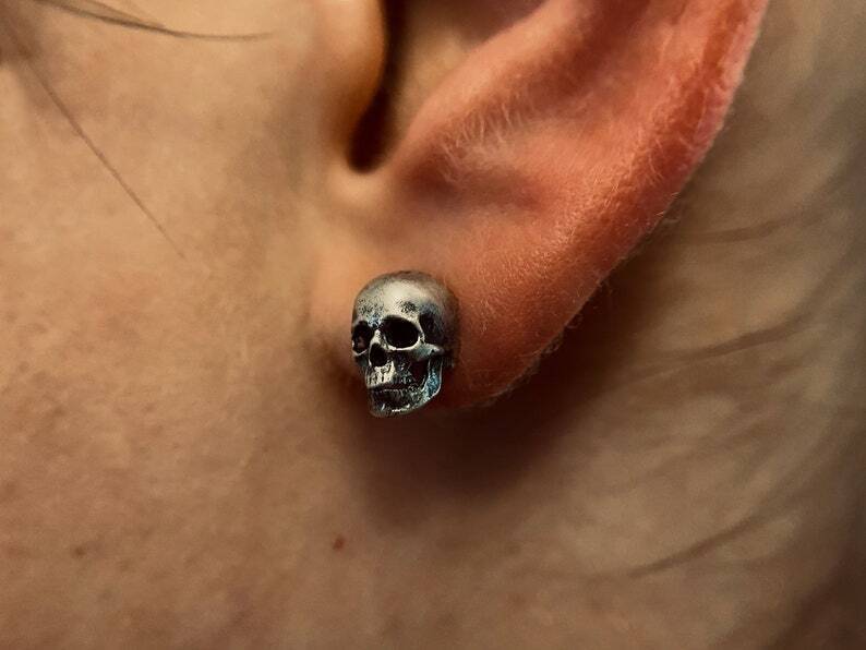 BLACKRISS™Sterling Silver Maya Skull - Gothic Earrings-Blackriss