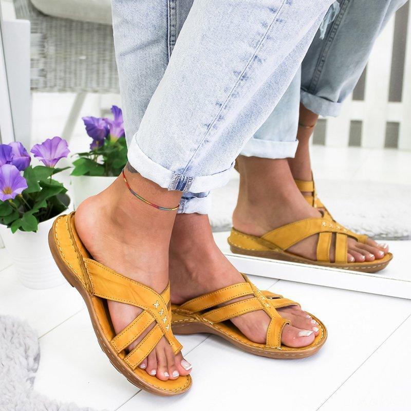 Casual Comfy Toe Ring Criss-Cross Sandals
