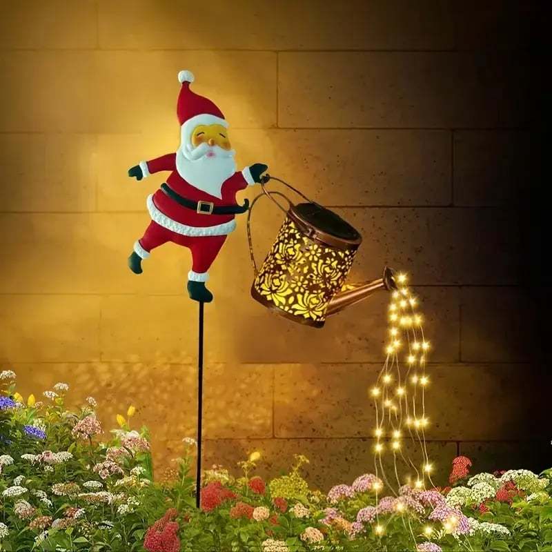 Christmas Early Bird Sale-Christmas Santa Solar Kettle Lights Garden Lawn Decorative Lights