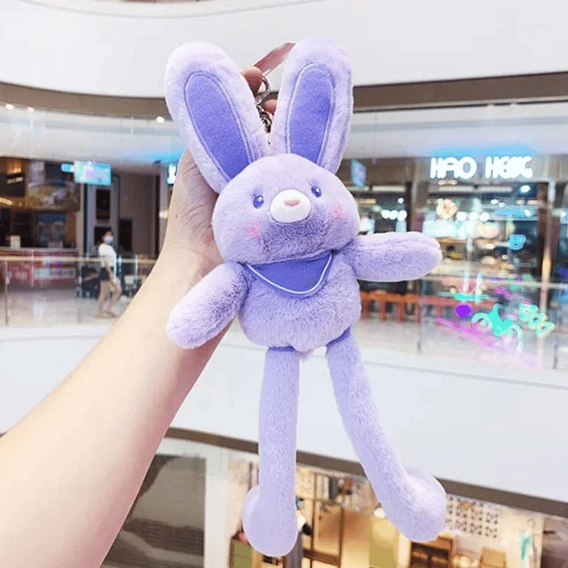 Interactive Pull-Up Bunny Plush Toy | Soft Stuffed Animal for Kids' Sensory Play