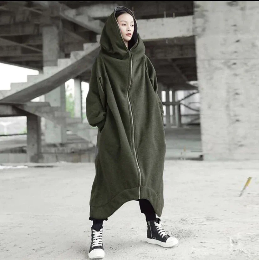 BLACKRISS™ Unisex Long Sleeve Hooded Nazgul Long Coat-Blackriss
